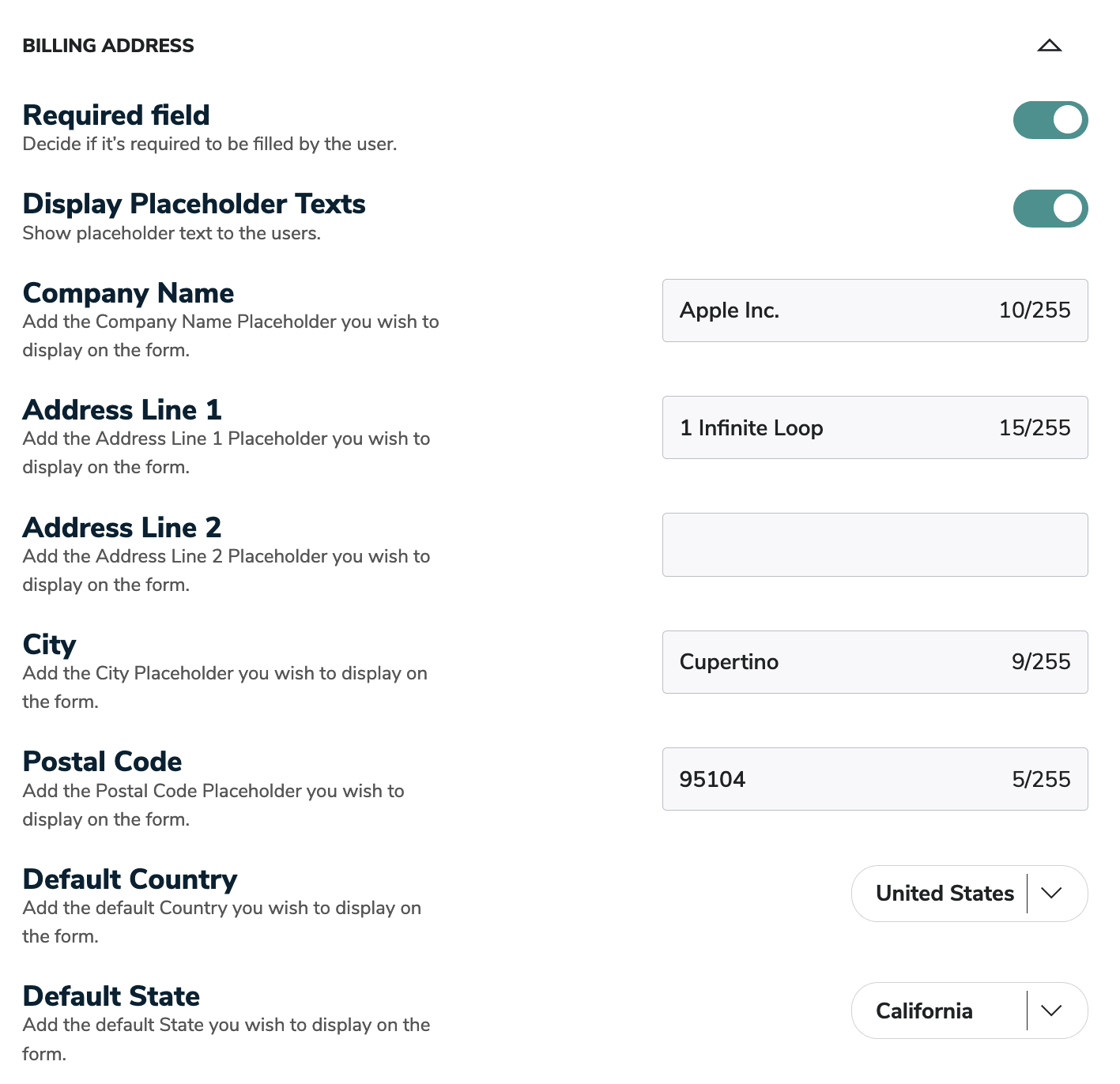 Forms Billing Address Block Forms Billing Address Block