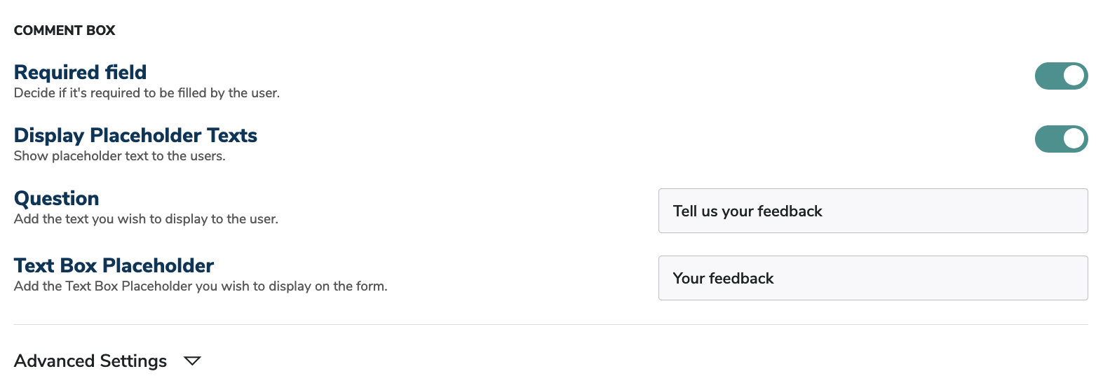 Forms Comment Box Field Forms Comment Box Field