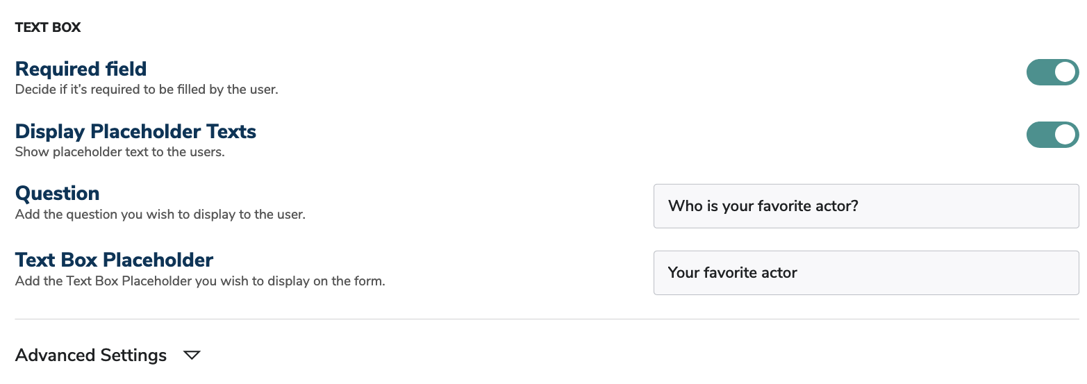 Forms Text Box Field Forms Text Box Field